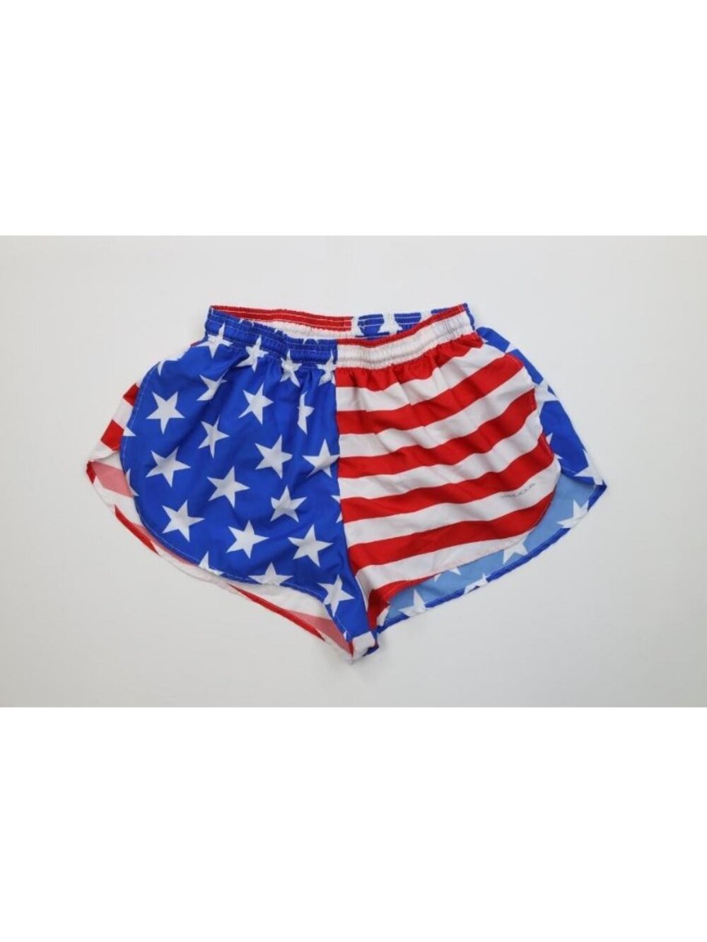 Vintage Streetwear Mens Large Lined USA Flag Running Jogging Short Shorts USA
